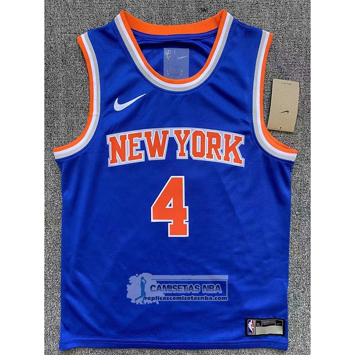 Camiseta Nino New York Knicks Derrick Rose NO 4 Icon Azul
